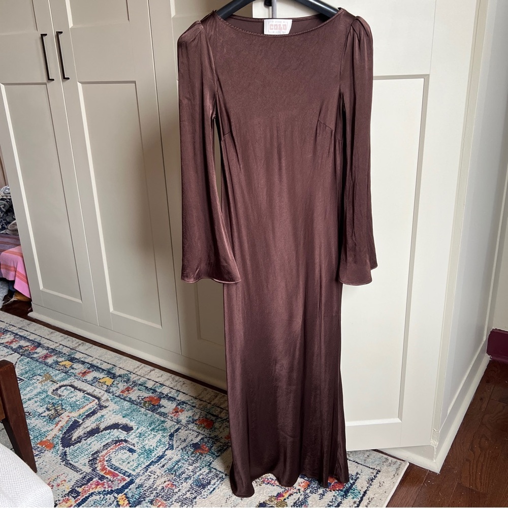 Stone Cold Fox x REVOLVE Frankie Midi Dress in Coffee Brown small